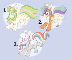 Size: 4096x3413 | Tagged: safe, artist:fizzlefer, derpibooru import, oc, oc only, earth pony, pegasus, pony, unicorn, adoptable, solo