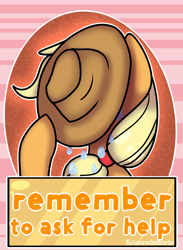 Size: 1280x1750 | Tagged: safe, artist:fluttershydaily, derpibooru import, applejack, earth pony, crying, hat over eyes, holding a hat, solo