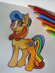 Size: 1536x2048 | Tagged: safe, artist:art_alanis, derpibooru import, alphabittle, pony, g3, solo, traditional art