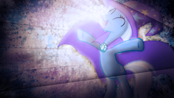 Size: 1920x1080 | Tagged: safe, artist:sandwichhorsearchive, artist:shelmo69, derpibooru import, edit, trixie, pony, unicorn, abstract background, bipedal, cape, clothes, eyes closed, female, grunge, happy, hat, lighting, mare, open mouth, open smile, smiling, solo, trixie's cape, trixie's hat, wallpaper, wallpaper edit