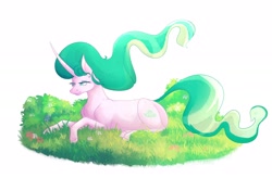 Size: 3000x1966 | Tagged: safe, artist:jezebel_remedy, derpibooru import, mistmane, pony, unicorn, simple background, solo, white background