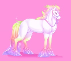 Size: 3000x2600 | Tagged: safe, artist:jezebel_remedy, derpibooru import, horse, pony, pink background, simple background, solo, star fable