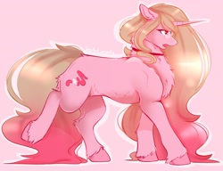 Size: 1805x1383 | Tagged: safe, artist:jezebel_remedy, derpibooru import, oc, oc only, pony, unicorn, pink background, simple background, solo