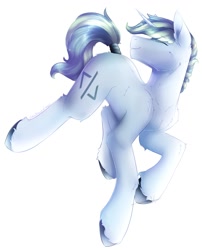 Size: 1374x1700 | Tagged: safe, artist:mantequiademani, derpibooru import, oc, oc only, pony, unicorn, simple background, solo, tail, tail wrap, white background