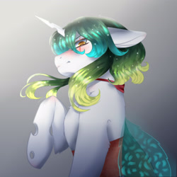 Size: 3189x3189 | Tagged: safe, artist:mantequiademani, derpibooru import, oc, oc only, changeling, pony, gradient background, solo