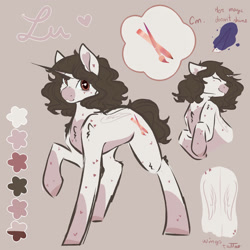 Size: 3000x3000 | Tagged: safe, artist:mantequiademani, derpibooru import, oc, oc only, pony, unicorn, reference sheet, solo