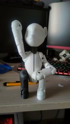 Size: 2592x4608 | Tagged: safe, derpibooru import, editor:darbarri, earth pony, robot, 3d print, bipedal, solo