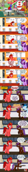 Size: 1024x6224 | Tagged: safe, artist:jasperpie, derpibooru import, oc, oc:aramau, oc:casper cake, oc:eliyora, oc:hoofio, oc:jasper pie, oc:lightning rod, oc:night mist, oc:rail spike, oc:sapphire heart song, comic, cute, fez, flamethrower, hat, international house of no yeah, ocbetes, pie's pizzeria, pizzeria, weapon