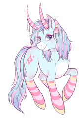 Size: 600x900 | Tagged: safe, artist:cloudbrownie, derpibooru import, oc, oc only, kirin, commission, kirin oc, looking at you, simple background, smiling, solo, transparent background