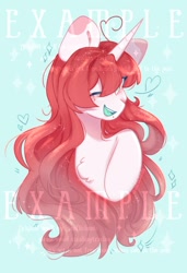 Size: 924x1347 | Tagged: safe, artist:cofiiclouds, derpibooru import, oc, oc only, pony, unicorn, bust, solo