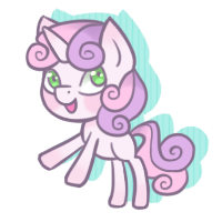 Size: 200x200 | Tagged: safe, artist:cloudbrownie, derpibooru import, sweetie belle, pony, unicorn, icon, looking at you, rearing, request, simple background, solo, transparent background