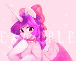 Size: 1638x1322 | Tagged: safe, artist:cofiiclouds, derpibooru import, oc, oc only, alicorn, pony, pink background, simple background, solo