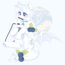 Size: 2000x2000 | Tagged: safe, artist:cofiiclouds, derpibooru import, oc, oc only, oc:afina rye, bat pony, pony, drawing tablet, simple background, solo