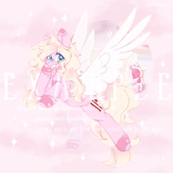 Size: 2100x2100 | Tagged: safe, artist:cofiiclouds, derpibooru import, oc, oc only, pegasus, pony, pink background, simple background, solo