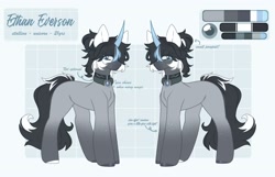 Size: 2800x1800 | Tagged: safe, artist:cofiiclouds, derpibooru import, oc, oc only, oc:ethan everson, pony, unicorn, reference sheet, solo