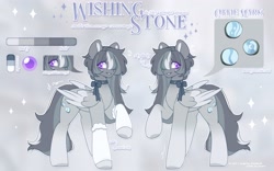 Size: 3200x2000 | Tagged: safe, artist:cofiiclouds, derpibooru import, oc, oc only, oc:wishing stone, pegasus, pony, solo