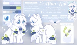 Size: 2048x1195 | Tagged: safe, artist:cofiiclouds, derpibooru import, oc, oc only, oc:afina rye, bat pony, pony, reference sheet