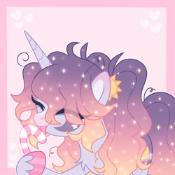 Size: 2048x2048 | Tagged: safe, artist:moonydropps, derpibooru import, oc, oc only, pony, unicorn, ears, hair, horn, mane, tail