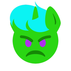 Size: 500x500 | Tagged: artist needed, safe, derpibooru import, oc, oc:green byte, angry, emoji