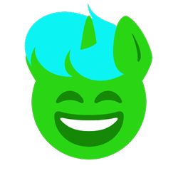 Size: 500x500 | Tagged: artist needed, safe, derpibooru import, oc, oc:green byte, emoji, happy