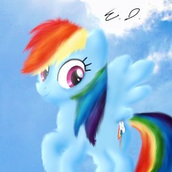 Size: 1080x1080 | Tagged: safe, artist:everydaydashie, derpibooru import, rainbow dash, pegasus, pony, female, solo