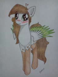 Size: 720x960 | Tagged: safe, artist:dexterisse, derpibooru import, oc, pegasus, female, mare, pegasus oc, simple background, solo, traditional art, white background