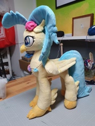 Size: 960x1280 | Tagged: safe, artist:melodisde, derpibooru import, princess skystar, classical hippogriff, hippogriff, my little pony: the movie, beak, female, irl, photo, plushie, solo, standing