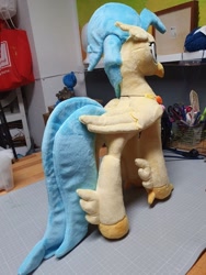 Size: 960x1280 | Tagged: safe, artist:melodisde, derpibooru import, princess skystar, classical hippogriff, hippogriff, my little pony: the movie, beak, female, irl, photo, plushie, solo, standing