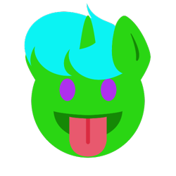 Size: 500x500 | Tagged: artist needed, safe, derpibooru import, oc, oc:green byte, emoji, tongue, tongue out