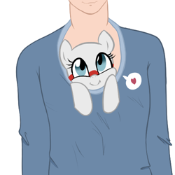 Size: 500x500 | Tagged: safe, artist:jessy, derpibooru import, oc, oc only, oc:bd, human, original species, plane pony, pony, bd-5, blue eyes, clothes, cute, daaaaaaaaaaaw, enjoying, eyelashes, female, filly, floating heart, foal, happy, heart, human oc, looking at someone, looking up, macro, macro/micro, micro, ocbetes, plane, shirt, simple background, smiling, white background