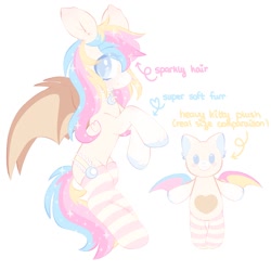 Size: 1500x1500 | Tagged: safe, artist:dreamyveon_, derpibooru import, oc, bat pony, pony, clothes, simple background, socks, solo, striped socks, white background