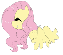 Size: 712x628 | Tagged: safe, artist:chandelurres, derpibooru import, fluttershy, pegasus, pony, female, mare, simple background, solo