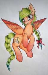 Size: 1024x1580 | Tagged: safe, artist:dexterisse, derpibooru import, oc, oc only, oc:passiflora, pegasus, female, mare, pegasus oc, simple background, solo, traditional art, white background