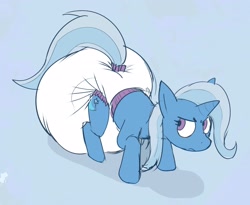 Size: 2800x2300 | Tagged: safe, artist:chaptude, derpibooru import, trixie, pony, diaper, diaper fetish, fetish, impossibly large diaper, poofy diaper, solo