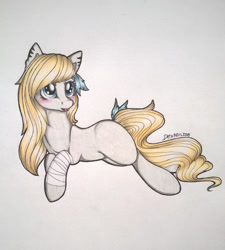 Size: 1024x1136 | Tagged: safe, artist:dexterisse, derpibooru import, oc, oc only, earth pony, earth pony oc, female, mare, simple background, solo, traditional art, white background