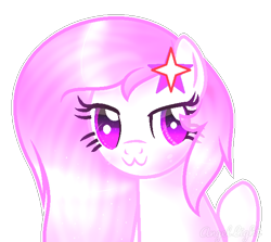 Size: 628x561 | Tagged: safe, artist:angellightyt, derpibooru import, oc, oc only, pegasus, pony, :3, bust, eyelashes, female, hairclip, mare, pegasus oc, simple background, solo, transparent background