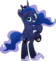 Size: 9500x10232 | Tagged: safe, artist:lincolnbrewsterfan, derpibooru exclusive, derpibooru import, part of a series, part of a set, princess luna, alicorn, pony, series:apri(luna) fools!, .svg available, absurd resolution, april fools, april fools 2023, bedroom eyes, bipedal, blue eyes, blue mane, blue tail, clothes, crown, cyan eyes, derpibooru, ethereal mane, ethereal tail, female, flowing mane, flowing tail, folded wings, holding, hoof heart, horn, inkscape, jewelry, lidded eyes, long horn, long mane, long tail, looking at you, mare, meta, missing accessory, moon, movie accurate, peytral, regalia, shoes, shoes off, simple background, smiling, smiling at you, solo, standing, svg, tail, teal eyes, transparent background, underhoof, vector, wings