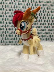 Size: 960x1280 | Tagged: safe, artist:melodisde, derpibooru import, oc, oc only, deer, reindeer, antlers, female, irl, photo, plushie, smiling, solo, standing, wings