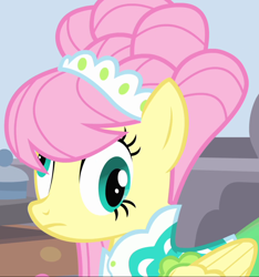 Size: 1006x1076 | Tagged: safe, derpibooru import, screencap, fluttershy, pegasus, pony, green isn't your color, season 1, cropped, derp, female, frown, mare, modelshy, solo