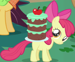 Size: 1048x858 | Tagged: safe, derpibooru import, screencap, apple bloom, earth pony, pony, friendship is magic, adorabloom, apple bloom's bow, bow, cropped, cute, female, filly, foal, hair bow, mare, solo focus