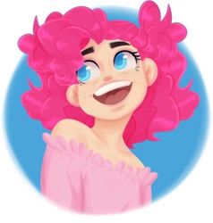 Size: 1218x1280 | Tagged: safe, artist:fluterloo, derpibooru import, pinkie pie, human, bust, female, humanized, looking offscreen, open mouth, simple background, smiling, solo, uvula