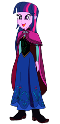 Size: 1024x2101 | Tagged: safe, artist:renthegodofhumor, derpibooru import, twilight sparkle, equestria girls, clothes, cosplay, costume, frozen (movie)