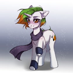 Size: 1023x1017 | Tagged: safe, artist:kaito_wivil, derpibooru import, oc, oc only, pony, unicorn, gradient background, solo