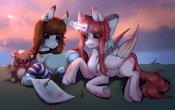 Size: 3189x2000 | Tagged: safe, artist:kaito_wivil, derpibooru import, oc, oc only, alicorn, earth pony, pony, duo