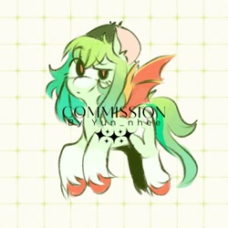 Size: 500x500 | Tagged: safe, artist:yun_nhee, derpibooru import, oc, oc only, bat pony, pony, solo