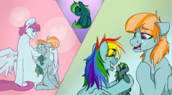 Size: 1203x664 | Tagged: safe, artist:sallybatbridge, derpibooru import, rainbow dash, windy whistles, oc, pegasus, pegasus oc, toy