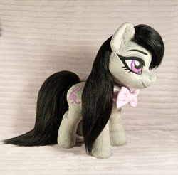 Size: 3120x3076 | Tagged: safe, artist:doctorkoda, derpibooru import, octavia melody, earth pony, pony, bowtie, female, irl, mare, photo, plushie, smiling, solo, standing