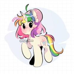 Size: 1000x1000 | Tagged: safe, artist:yun_nhee, derpibooru import, oc, oc only, pony, unicorn, solo