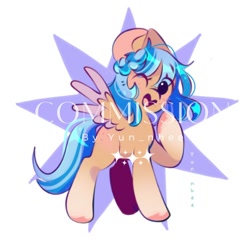 Size: 500x500 | Tagged: safe, artist:yun_nhee, derpibooru import, oc, oc only, pegasus, pony, solo