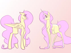 Size: 1280x960 | Tagged: safe, artist:sallybatbridge, derpibooru import, fluttershy, oc, alicorn, pegasus, alicorn oc, horn, wings